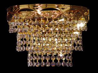Wallsconce -  Old Gold Sconce - Full Leaded Cristal