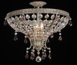 Crystal chandelier - Venice Silver Chandelier-Full Leaded Crystal