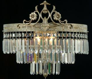 Lustre en cristal - Lustre Roman Pewter-Full Leaded Crystal