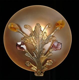 Crystal chandelier - Old Vintage Chandelier-Color Crystal