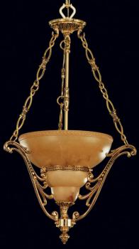 Alabaster chandelier - Polished Brass Chandelier-Champagne Alabaster