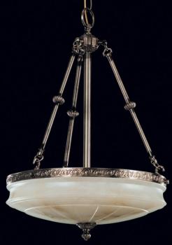 Alabaster chandelier - Chandelier Roman Pewter-White Alabaster