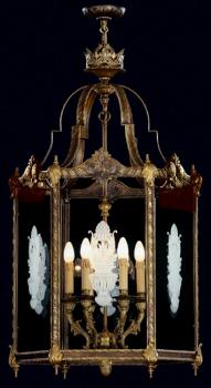 Crystal chandelier - Chandelier Gold  Forge-glass