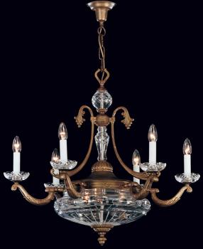 Crystal chandelier - Chandelier Rust Brown+gold-bohemian blown hand cut crystal