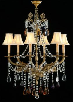 Crystal chandelier - Chandelier Antique Brass