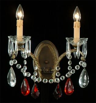 Crystal chandelier - Chandelier Gold  Forge-color crystal