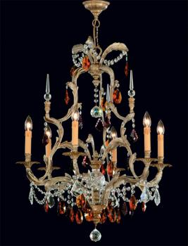 Crystal chandelier - Chandelier Roman Pewter-color crystal