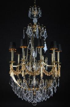 Crystal chandelier - GOLD+BROWN PT
