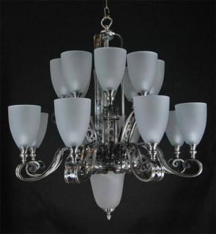 Crystal chandelier - ANTIQUE SILVER